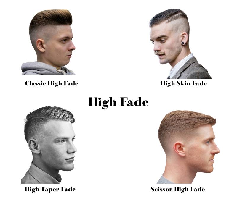 types of fades for men: the High fade