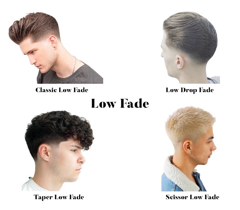 types of fades for men: the Low fade